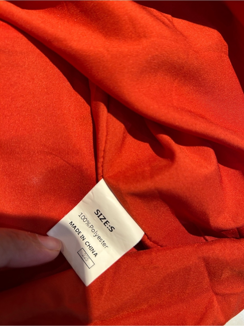 Square Neck Long Sleeve Ruffle Hem Dress in Vibrant Orange - Picture 6 of 8